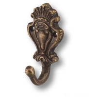 151030o Крючок, выполнен из латуни, цвет покрытия - античная бронза