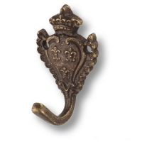 152030o Крючок, выполнен из латуни, цвет покрытия - античная бронза