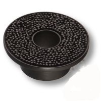 STONE32/N-SW/N Ручка кнопка c чёрными кристаллами Swarovski, цвет покрытия - чёрный 32 мм