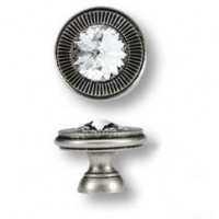 25.319.25.SWA.16 Ручка кнопка с кристаллом Swarovski эксклюзивная коллекция, античное серебро