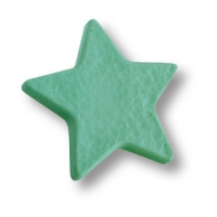 689VE Ручка кнопка детская, звезда зеленая