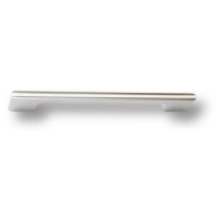 182160MP02PL06 Ручка скоба модерн, глянцевый хром с белой вставкой 160 мм