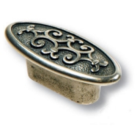 AURA32-50 Ручка кнопка современная классика, старое серебро 32 мм