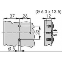 Крестовая ответная планка TIOMOS /евровинт 6.3х13.5 (3 мм)