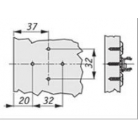 Крестовая ответная планка ECO TIOMOS /евровинт 6.3х13.5 (-2 мм)
