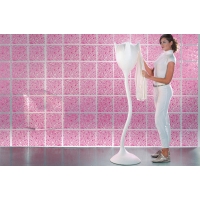 Комплект декоративных панелей VALE 254х254мм (6 штук), отделка розовая