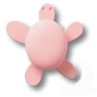456025ST02 Ручка кнопка детская, черепаха розовая