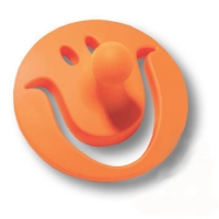 449025ST08 Ручка кнопка детская, рожица оранжевая