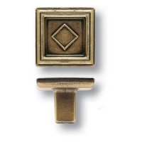 15.320.00.12 Ручка кнопка квадратная классика, античная бронза