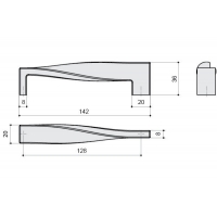 F118/E-CR Ручка-скоба 128мм, отделка хром глянец