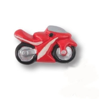 355RJ Ручка кнопка детская, мотоцикл красный