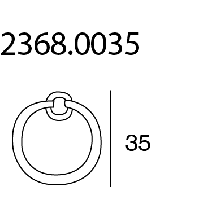 2368.0035.002 Ручка кольцо классика, старая бронза