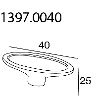 1397.0040.016 Ручка кнопка классика, серебро