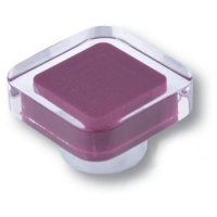 697MO Ручка кнопка квадратная модерн, фиолетовый