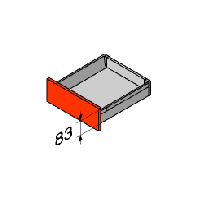 Выдвижной ящик Tandembox (Тандембокс) M, L=650мм, серый