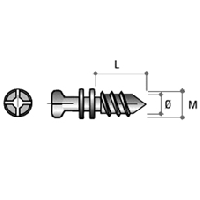 Дюбель для полкодержателя, L=12 мм