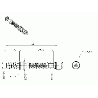 Дюбель для эксцентриковой стяжки, D7x34 мм, крест, сталь, цинк.