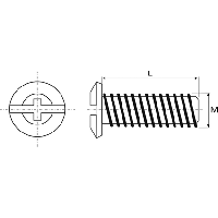 Стяжка межсекционная (винт), L=14мм, М6, сталь оцинкованная