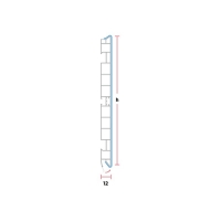 Цоколь кухонный ALPHALUX, H=100мм, L=4м, зеркальный, пластик+алюминиевая фольга