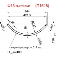 Панель радиусная (гнутая) Ф13-18, толщина 18мм