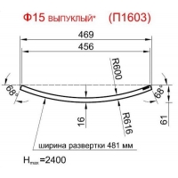 Панель радиусная (гнутая) Ф15-18, толщина 18мм