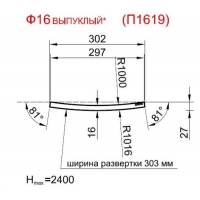 Панель радиусная (гнутая) Ф16-18, толщина 18мм