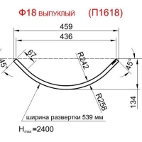 Панель радиусная (гнутая) Ф18-18, толщина 18мм