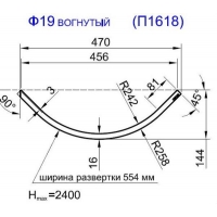 Панель радиусная (гнутая) Ф19-18, толщина 18мм