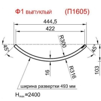 Панель радиусная (гнутая) Ф1-18, толщина 18мм