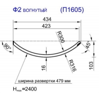 Панель радиусная (гнутая) Ф2-18, толщина 18мм