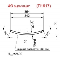 Панель радиусная (гнутая) Ф3-18, толщина 18мм