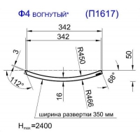 Панель радиусная (гнутая) Ф4-18, толщина 18мм