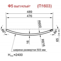 Панель радиусная (гнутая) Ф5-16, толщина 16мм