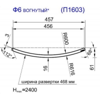 Панель радиусная (гнутая) Ф6-18, толщина 18мм