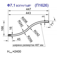 Панель радиусная (гнутая) Ф7-16, толщина 16мм