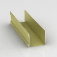 Золото Шанжан, направляющая верхняя одинарная Премиум. Алюминиевая система дверей-купе ABSOLUT DOORS SYSTEM
