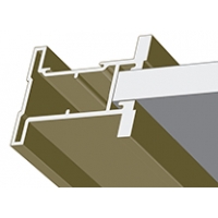 Графит глянец, профиль вертикальный Модерн QUADRO. Алюминиевая система дверей-купе ABSOLUT DOORS SYSTEM