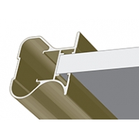 Золото матовое, профиль вертикальный анодированный CLASSIC симметричный. Алюминиевая система дверей-купе ABSOLUT DOORS SYSTEM