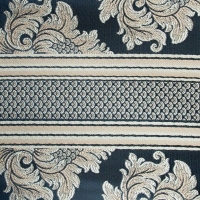 Мебельная ткань жаккард ANGELIQUE monogramme ligne bleu royal(Анжелик монограм лайн блю рояль)