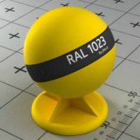RAL 1023 краска для фасадов МДФ дорожно-желтая