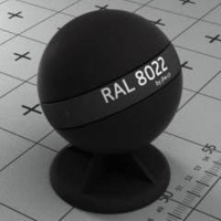 RAL 8022 краска для фасадов МДФ черно-коричневый