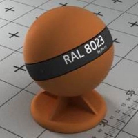 RAL 8023 краска для фасадов МДФ оранжево-коричневый