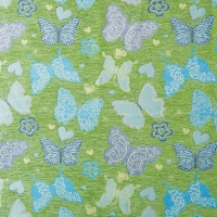 Мебельная ткань шенилл KIDS Butterfly Green (Кидс Баттэрфлай Грин)