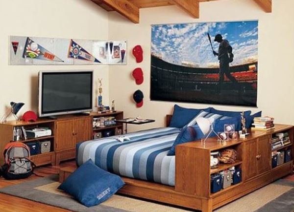 Подростковая комната с постером фото 102