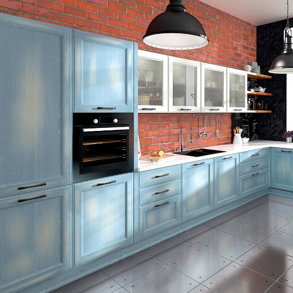 Синяя кухня 81