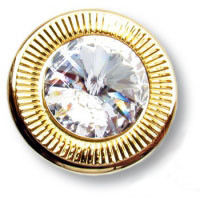 25.319.25.SWA.19 Ручка кнопка с кристаллом Swarovski эксклюзивная коллекция, глянцевое золото 24K