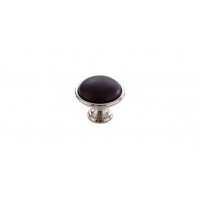 24316P035EA.32 Ручка-кнопка металлическая с черной вставкой, полированный никель, New