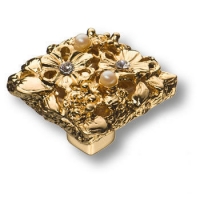 20.35 MO19 Ручка кнопка"Petit Bouquet" эксклюзивная коллекция, глянцевое золото 24K