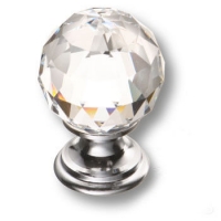 9933-400 Ручка кнопка с кристаллом Swarovski эксклюзивная коллекция, глянцевый хром