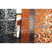 Комплект декоративных панелей SETTANTUNO 254х254мм (6 штук), отделка оранжевая